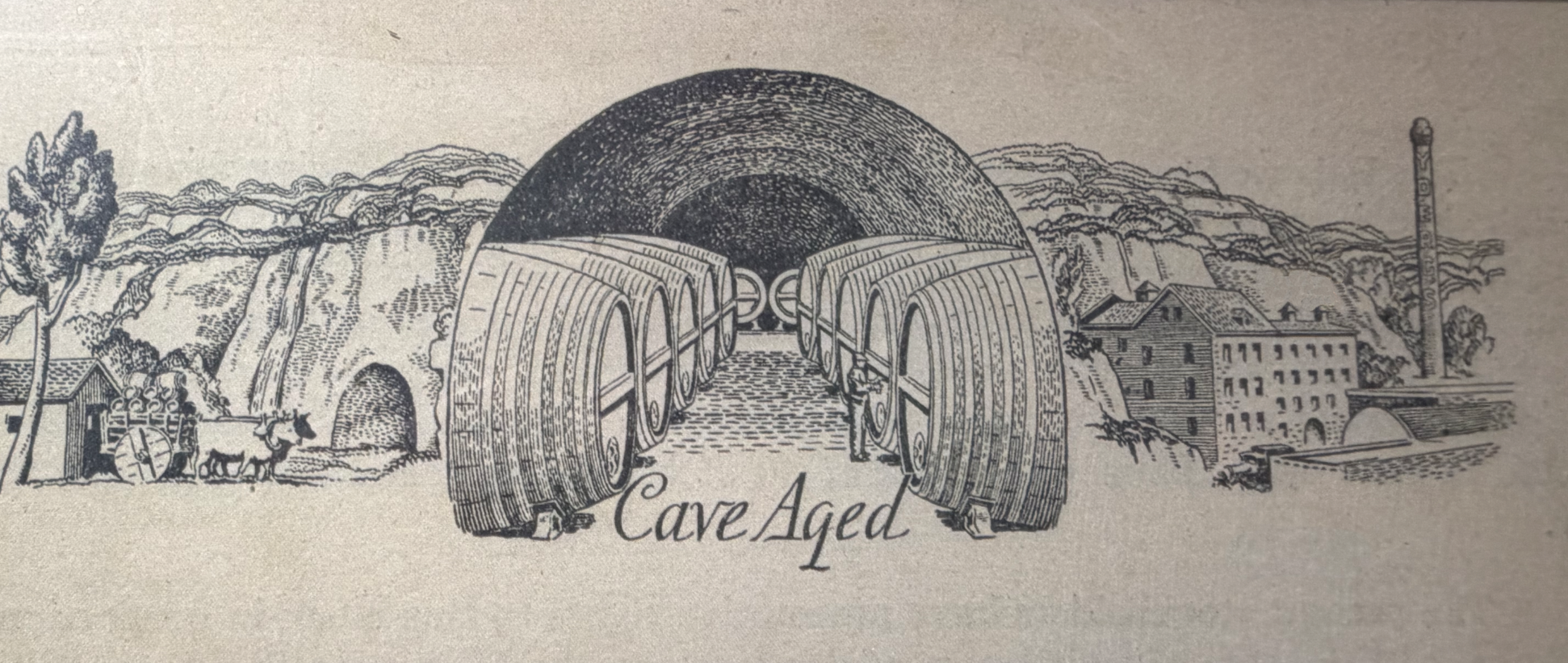 Yoerg Cave Aged etching letterhead logo 1934